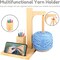 Wooden Yarn Holder for Crocheting with Magnetic Rotating Pendulum Yarn Ball Dispenser